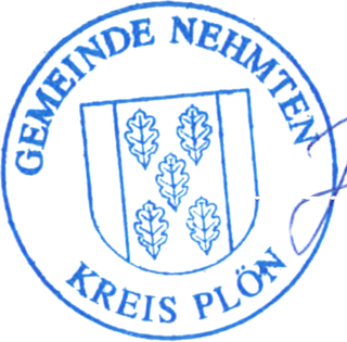 Dienstsiegel der Gemeinde Nehmten, Kreis Plön